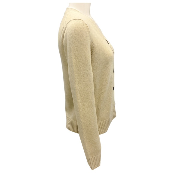 LORO PIANA BEIGE HOT SPRINGS BABY CASHMERE PARKSVILLE CARDIGAN SWEATER - Picture 2 of 4